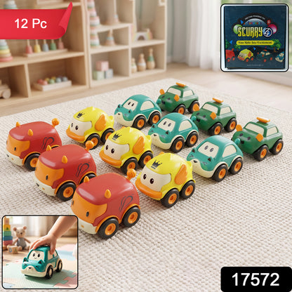 Funwoods Scurry Toy Cars for Kids - 12 Pcs, Colorful, Fun & Interactive Cars