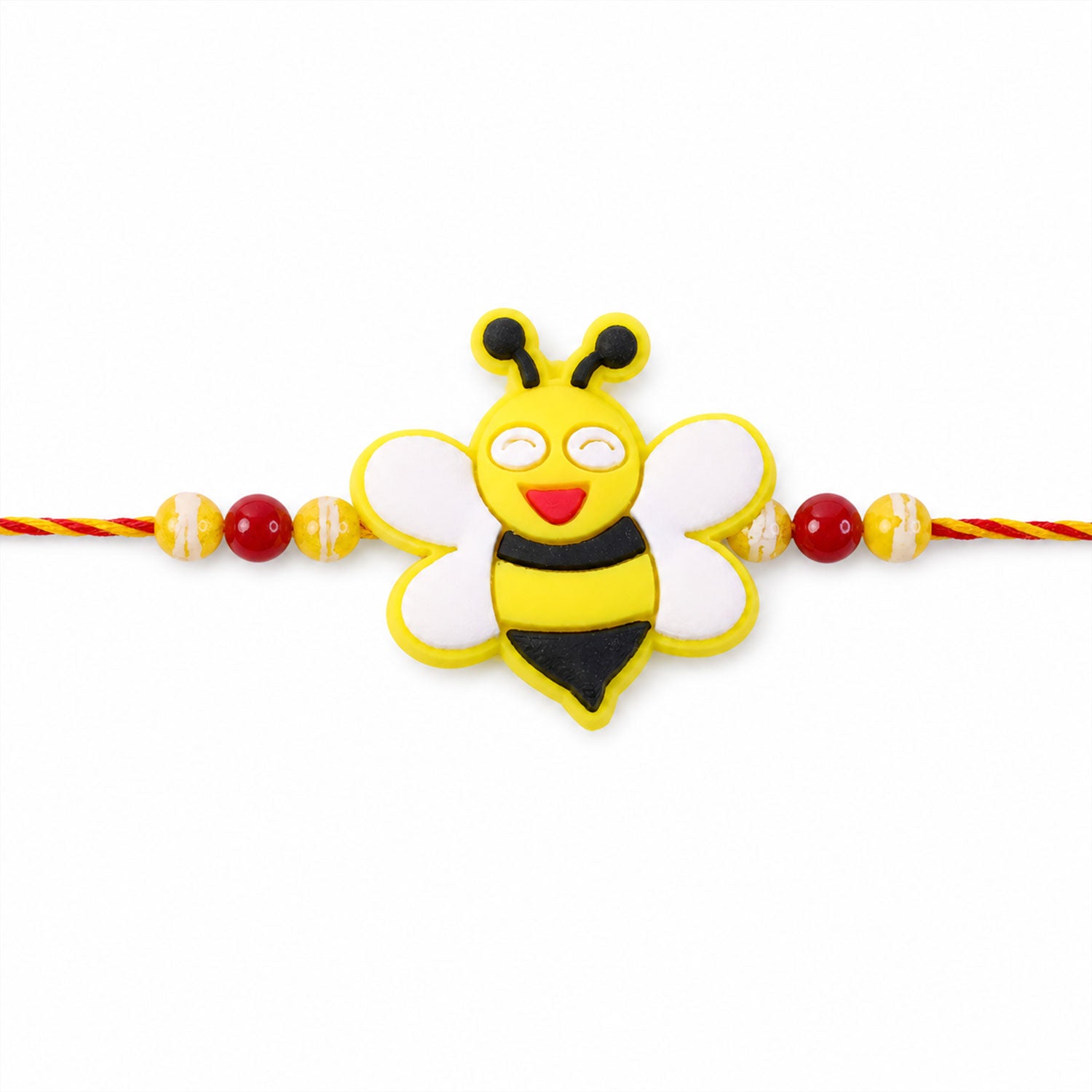 Kids Bee Charm Rakhi Beaded Traditional Designer for Brother (10pcs)