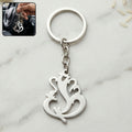 Lord Ganesha Stainless Steel Keychain | Premium Ganpati Metal Key Ring for Men & Women