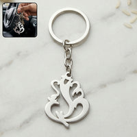 Lord Ganesha Stainless Steel Keychain | Premium Ganpati Metal Key Ring for Men & Women