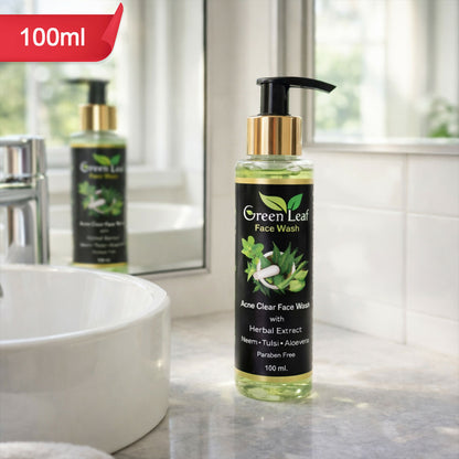 Acne Clear Face Wash – Neem, Tulsi & Aloe Vera Herbal Formula ( 100 Ml)