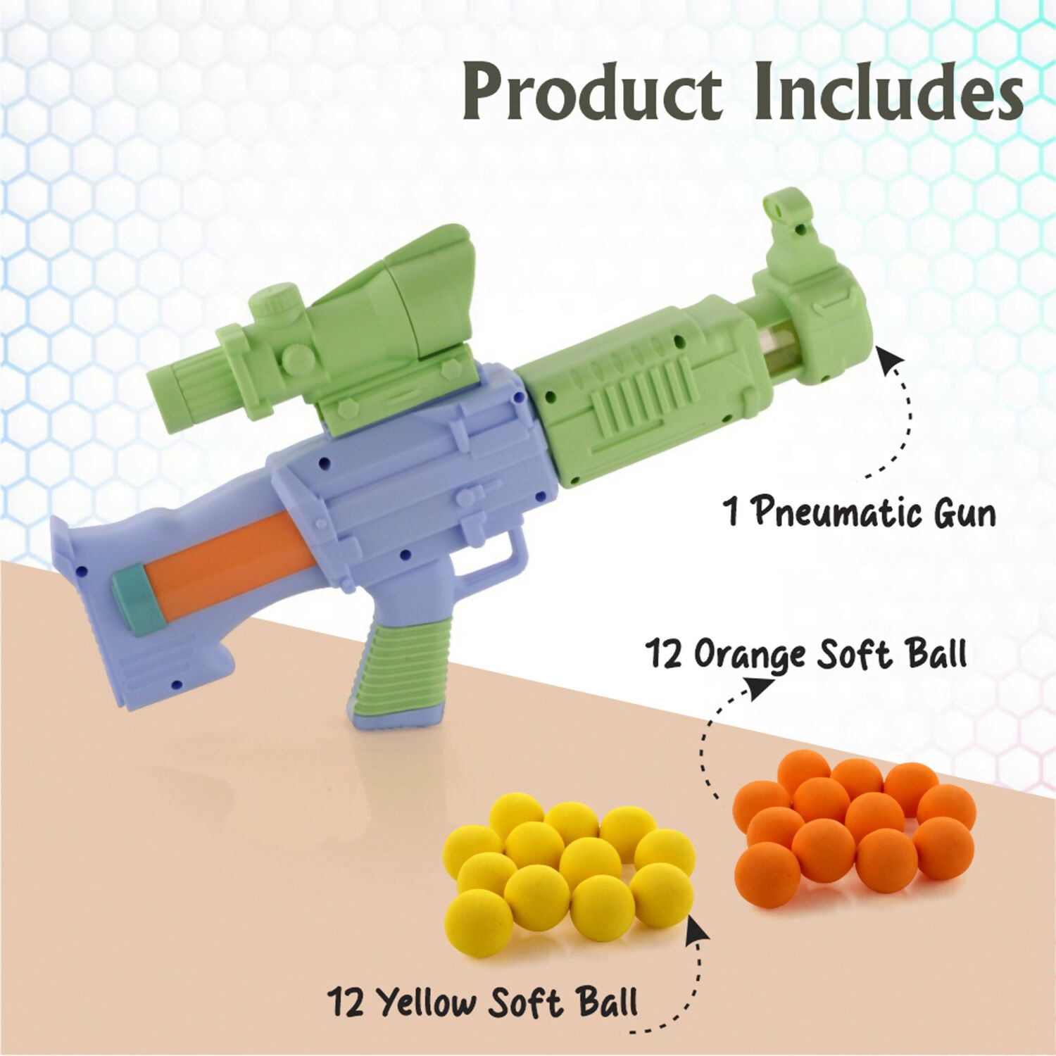 Back view of the Aditi Space Explorer Gun highlighting the pump mechanism