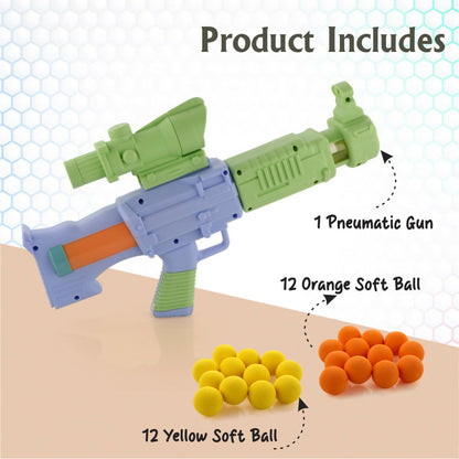 Back view of the Aditi Space Explorer Gun highlighting the pump mechanism