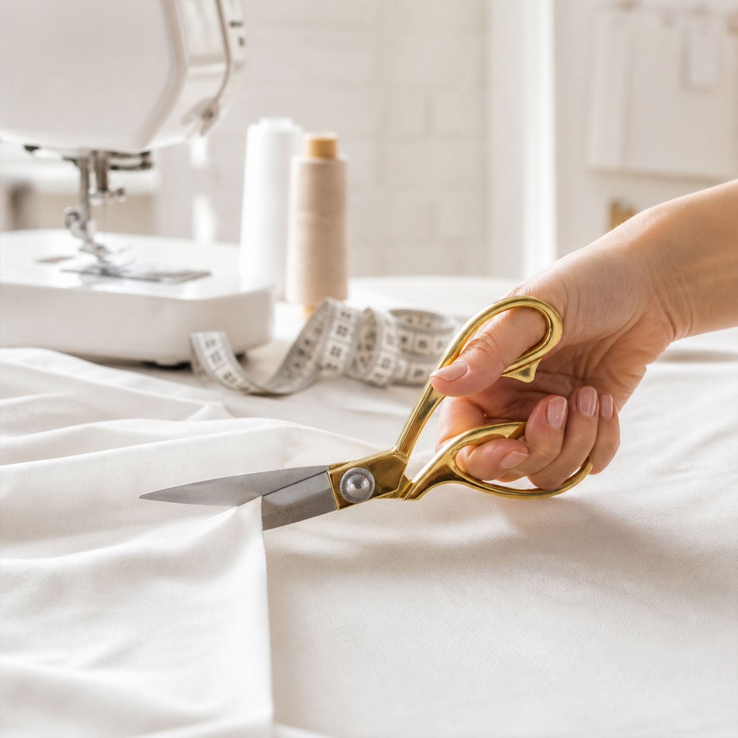 Golden Handle 9.5 Inch Professional Tailor Scissors for Fabric, Dressmaking, Sewing