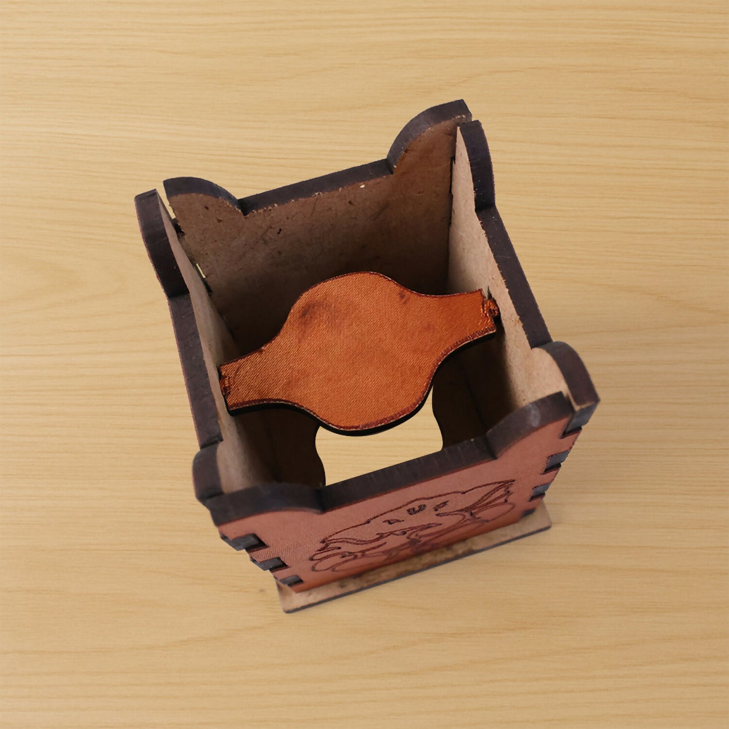 Ganesh Wooden Diya Stand | MDF Pooja Lamp for Diwali, Mandir & Gifting