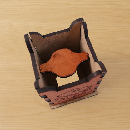 Ganesh Wooden Diya Stand | MDF Pooja Lamp for Diwali, Mandir & Gifting
