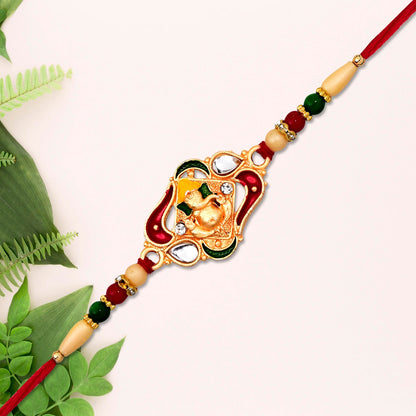 Ganpati Bappa Ki Rakhi Elegant Traditional Raksha Bandhan Gift (10pcs)