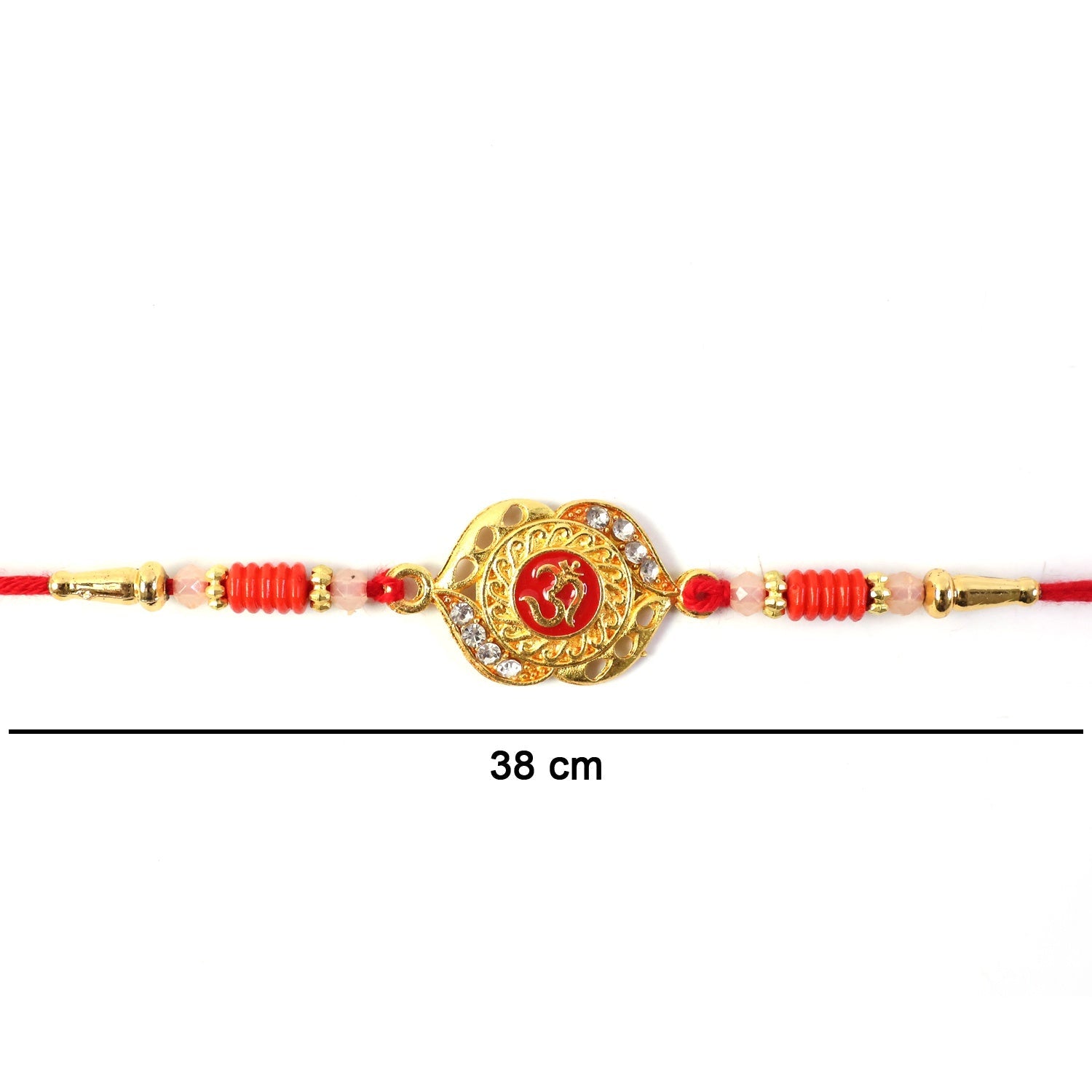 OM Antique Floral Rakhi Elegant Traditional Design for Raksha Bandhan (5pcs)