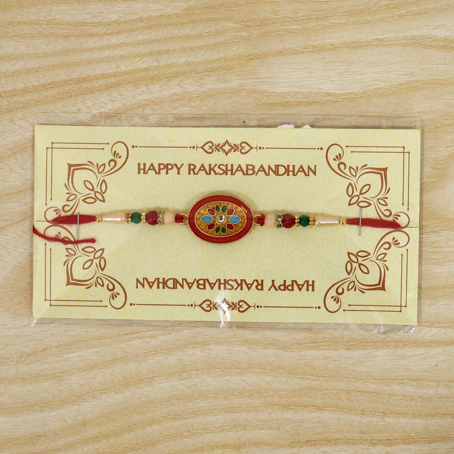 Stylish Pattern Designer Rakhi with Beads for Raksha Bandhan (5pcs)