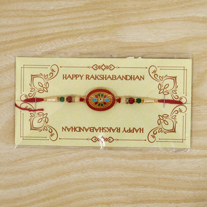 Stylish Pattern Designer Rakhi with Beads for Raksha Bandhan (5pcs)
