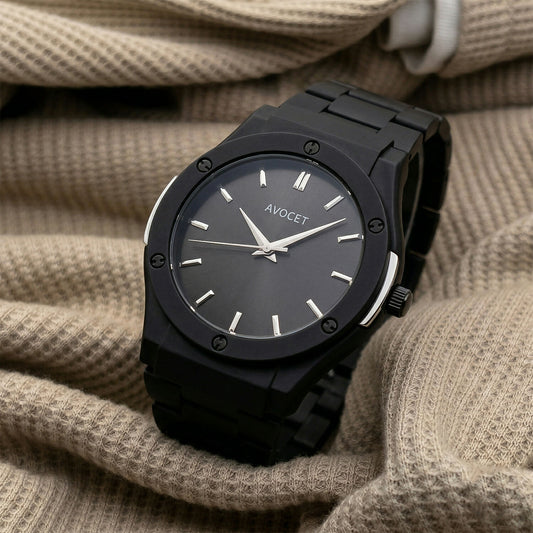 Premium Black Analog Wrist Watch with Stylish Dial & Durable Strap