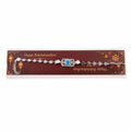 Rectangle Silver Studded Multicolor Enamel Floral Chain Rakhi