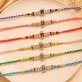 Cross Motif Band Rakhi with AD Stonework for Brother (Pack of 6)
