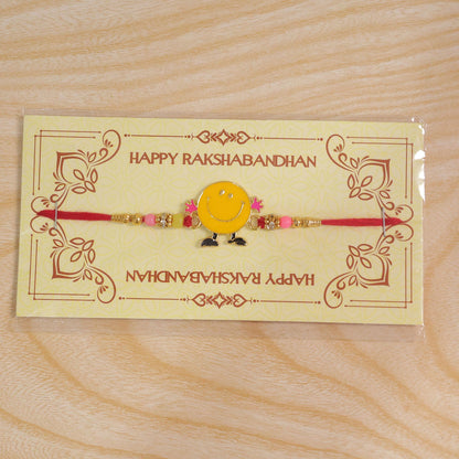 Smiley Kids Rakhi Colourful Beads & Playful Design for Raksha Bandhan (5pcs)