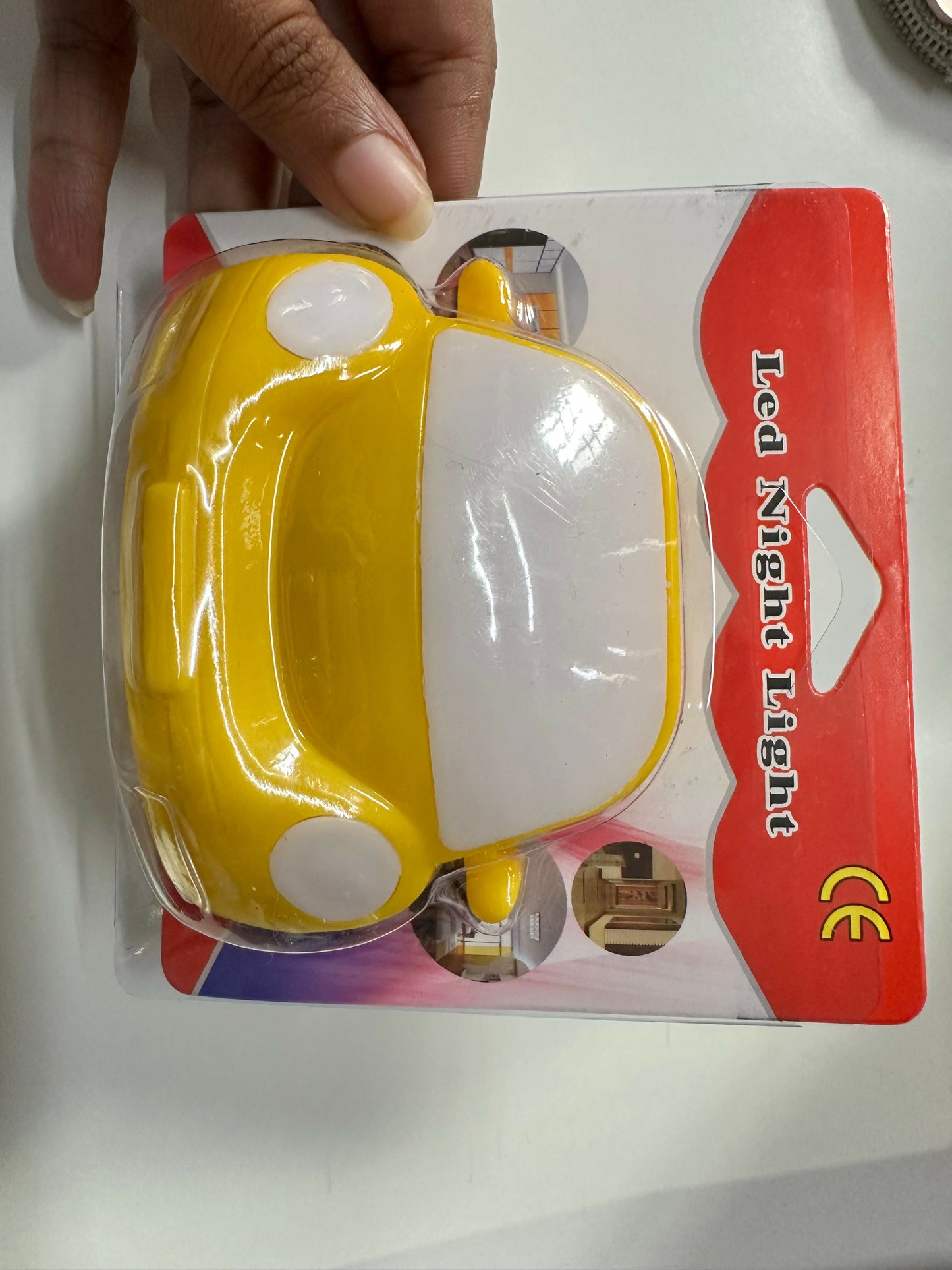 Car Shape Plug-In LED Night Lamp for Bedroom, Kids Room & Hallway(COLOR MAY VARY)