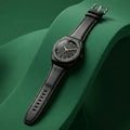 Men's Octagonal Watch – Stylish Black Leather Strap Timepiece