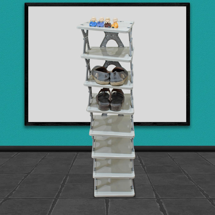 Foldable Shoe Rack (1 Pc, 4/6/8 Layers): Space-Saving, Entryway Storage