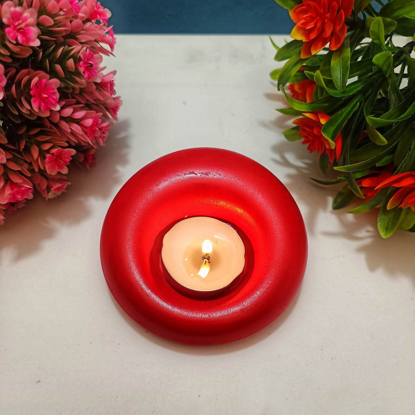 Gadi Diya red tealight candle Elegant Home Decor Handmade