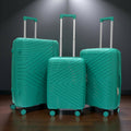 Hard-Shell Luggage Set – Stylish Chevron Pattern & Spinner Wheels
