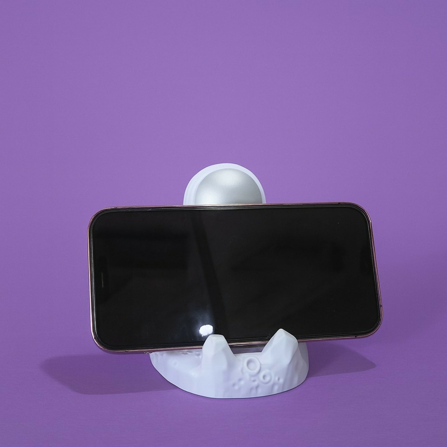 Astronaut Mobile Phone Stand for Desk | Cute Moon Base Smartphone Holder(HAND UP)