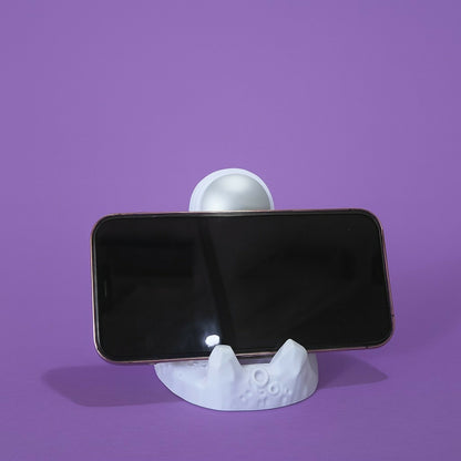Astronaut Mobile Phone Stand for Desk | Cute Moon Base Smartphone Holder(HAND UP)