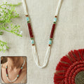 Beaded Pearl Mala Necklace – Elegant Ethnic Jewelry for Women