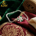Silver-Plated Adjustable Krushna Rakhi Bracelet for Men Elegant Traditional Design