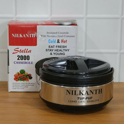 Double Wall Food Storage Container for Roti, Rice & Meals (Hot & Cold Food Keeper) 2000 ml