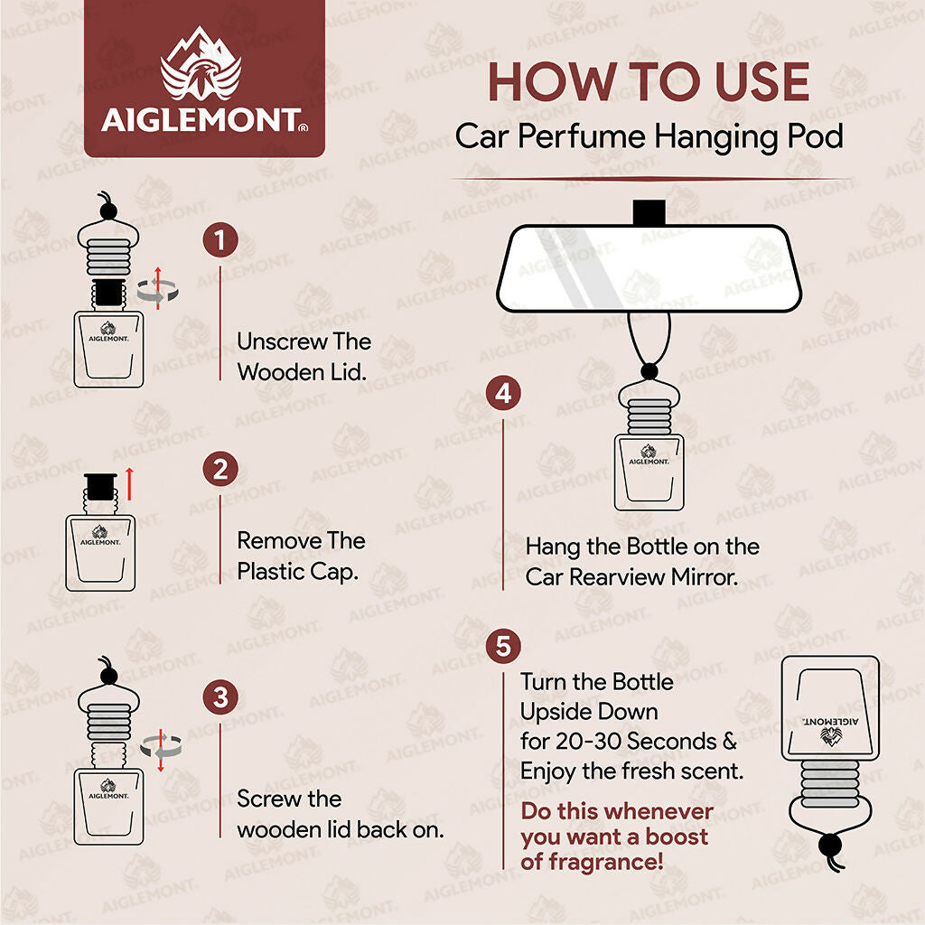 Aiglemont Shanaya Car Perfume Hanging Pod 10ml | Long-Lasting Car Air Freshener | Premium Car Interior Accessory