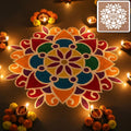 Mandala Flower Rangoli Stencil – Reusable MDF Design