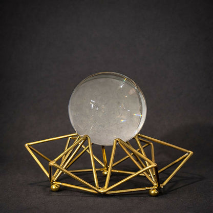 Crystal Ball Decorative Showpiece with Metal Stand for Home & Office