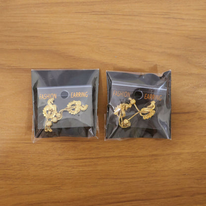 Classic Peacock Gold-Plated Dangling Earrings for Festive Wear (2 Pair)