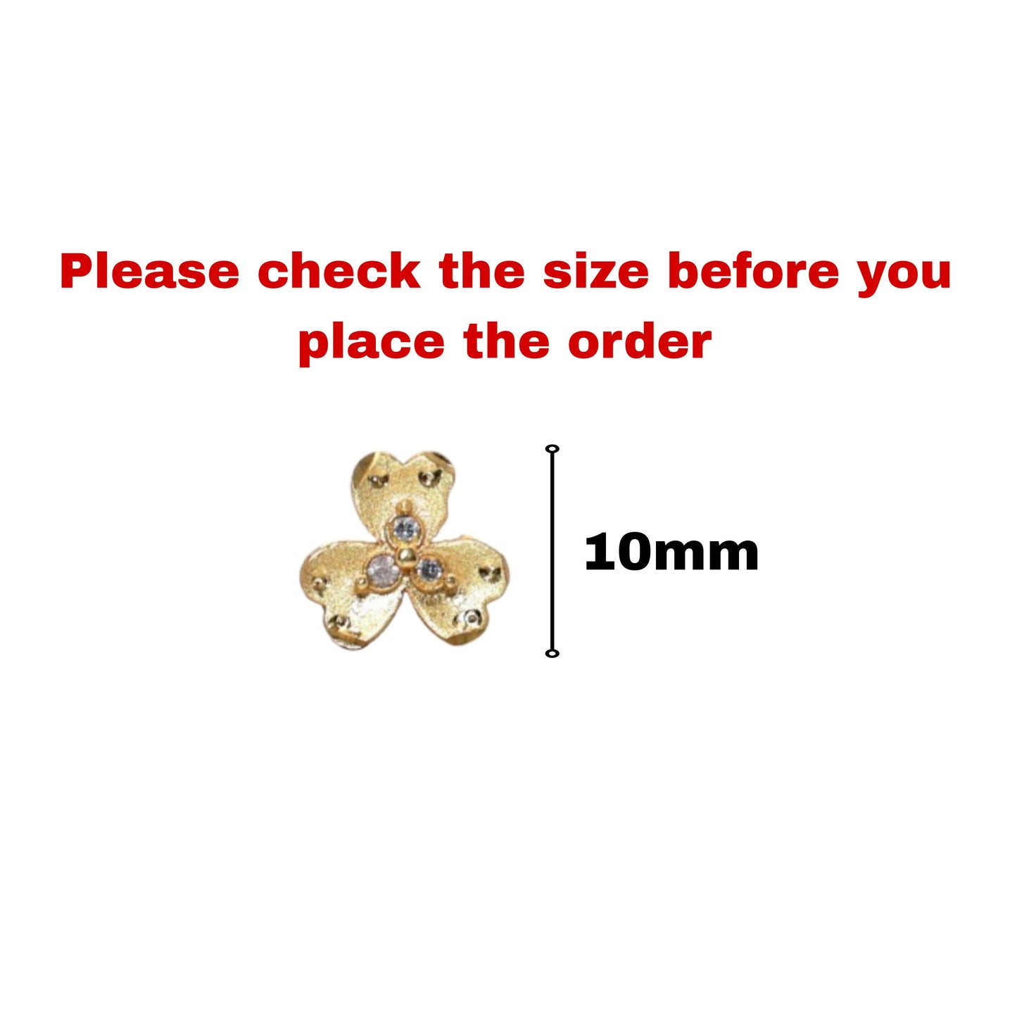 Gold Plated Clover Stud Earrings with AD for women and girls