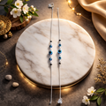 Evil Eye Beaded Anklet – Elegant Silver-Tone Foot Jewelry for Women