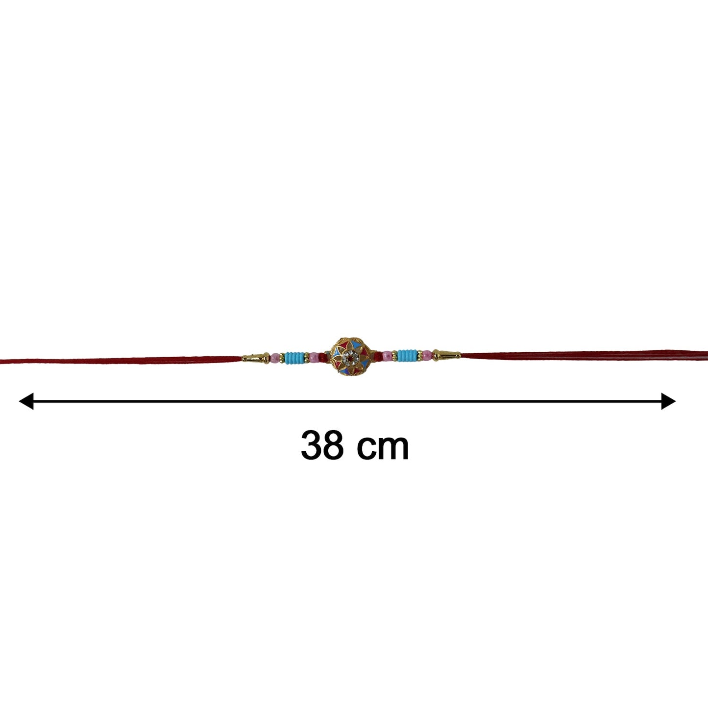 Floral Stone Beaded Rakhi Stylish Brother Gift for Raksha Bandhan (5pcs)