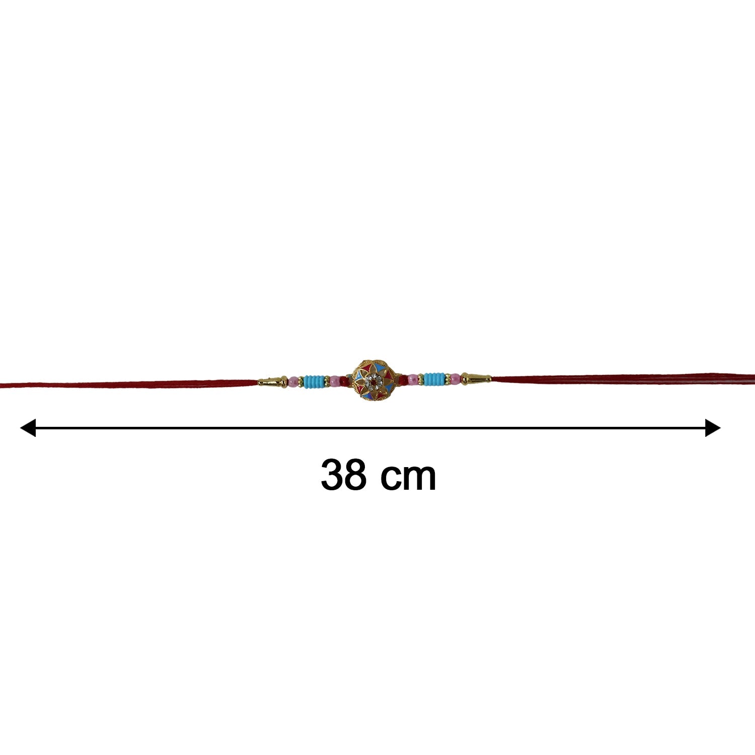Floral Stone Beaded Rakhi Stylish Brother Gift for Raksha Bandhan (5pcs)