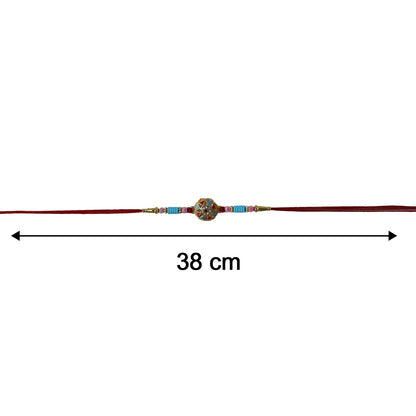 Floral Stone Beaded Rakhi Stylish Brother Gift for Raksha Bandhan (5pcs)