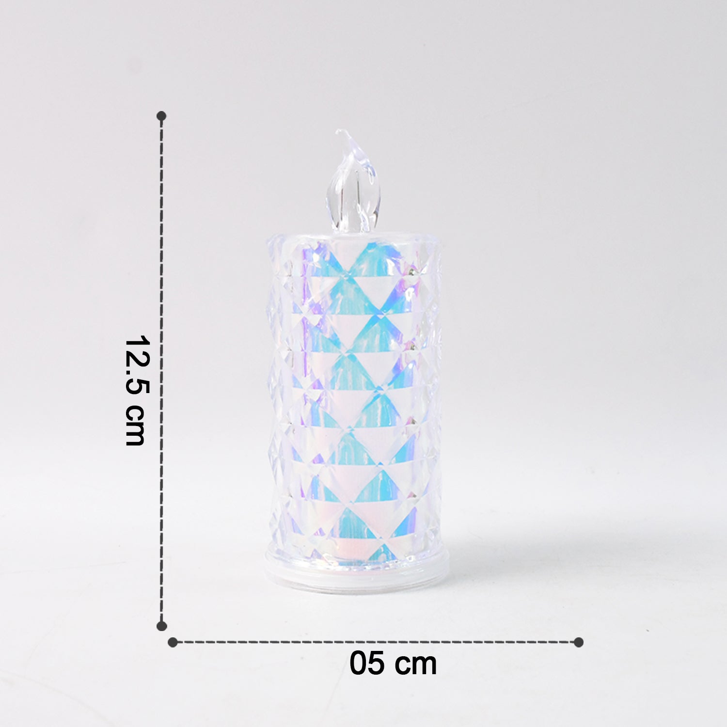Decorative LED Candle Lights with Holographic Finish (2 Pc / Set)