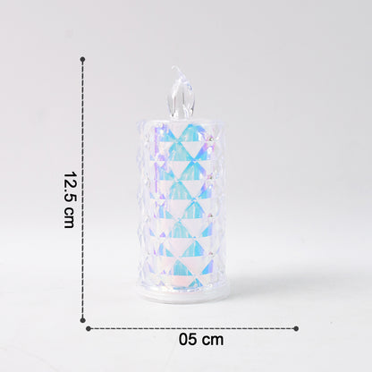 Decorative LED Candle Lights with Holographic Finish (2 Pc / Set)