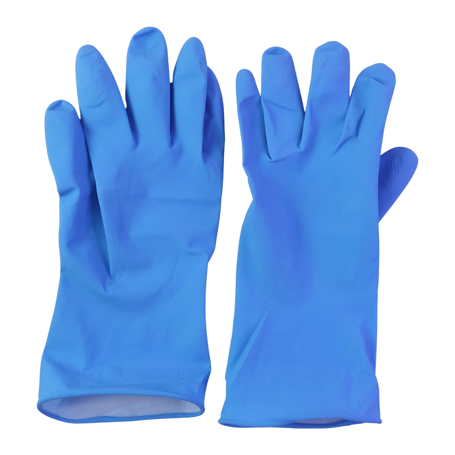Reusable large blue rubber gloves