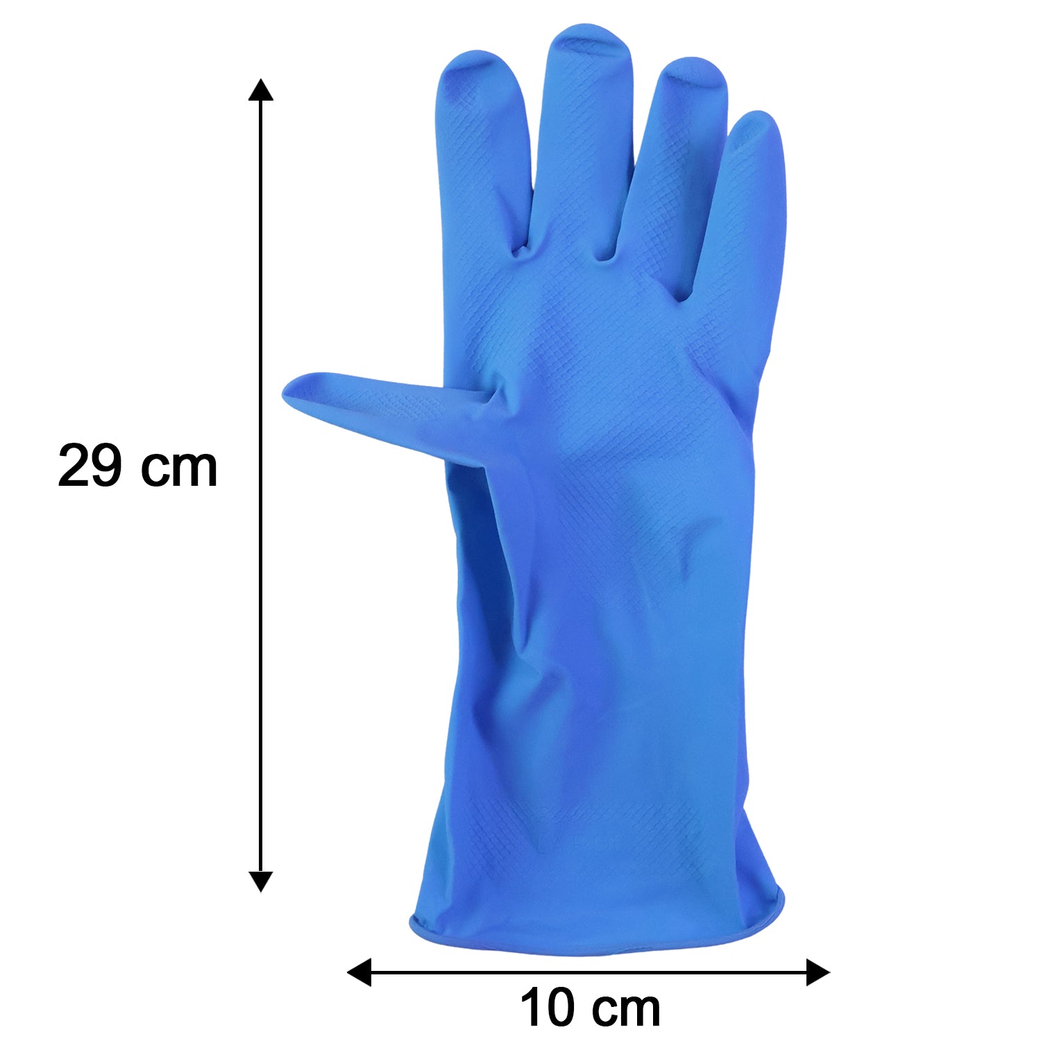 Size guide for large blue gloves