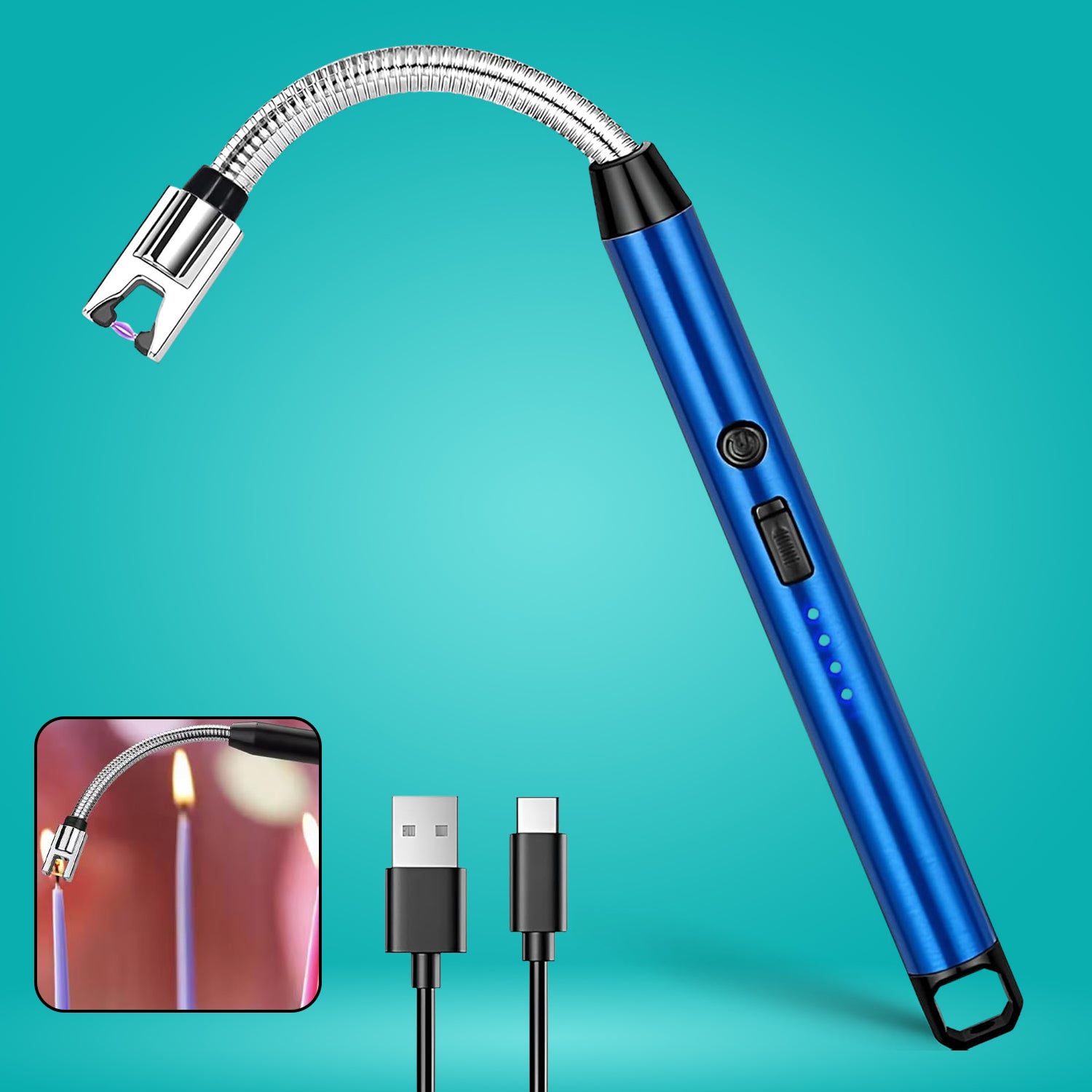 Metal Rechargeable Lighter for Kitchen