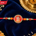 Ganesha Rakhi for Brother - Designer Raksha Bandhan Thread (5pcs)