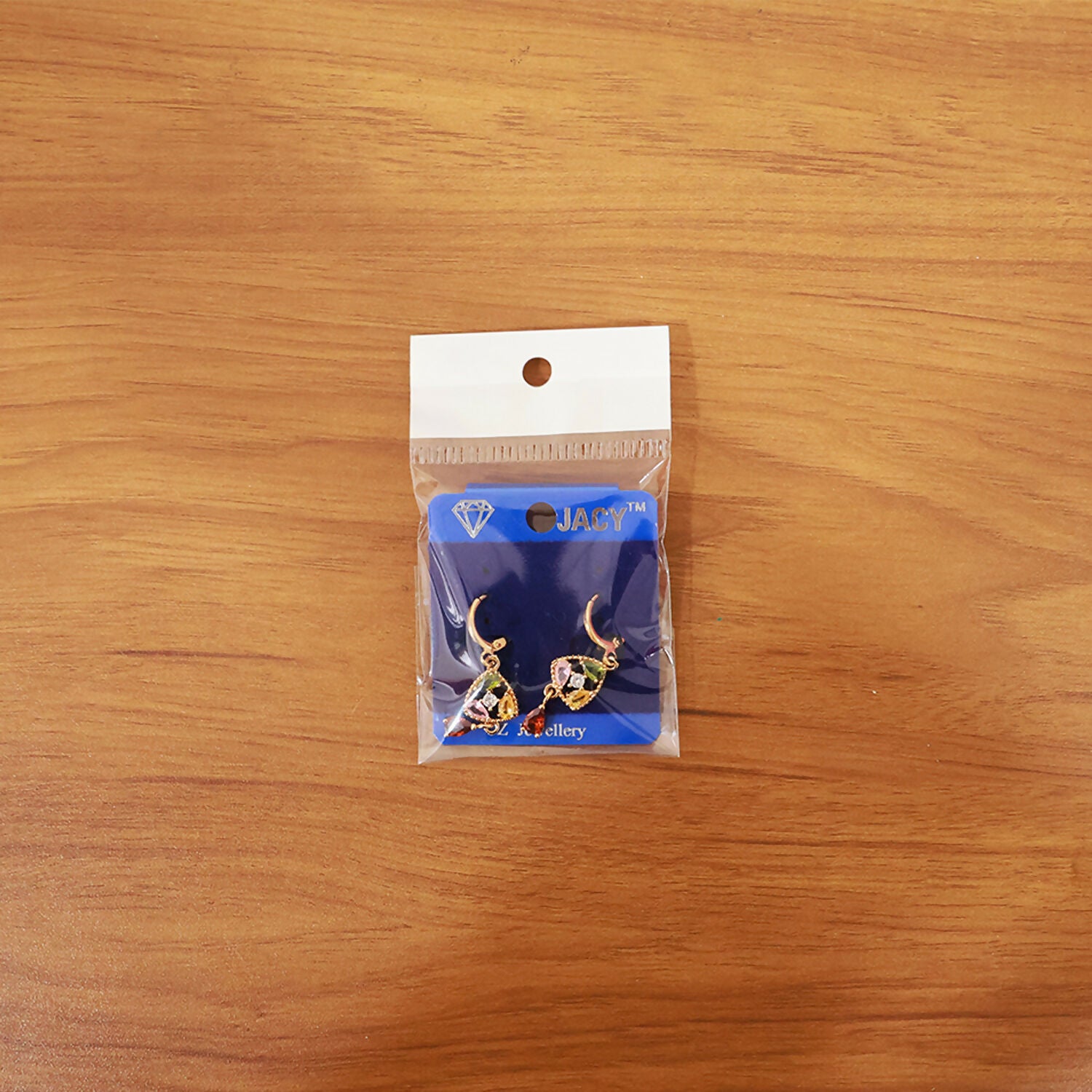 Stylish gold-tone earrings with multicolor stones perfect for parties and special occasions