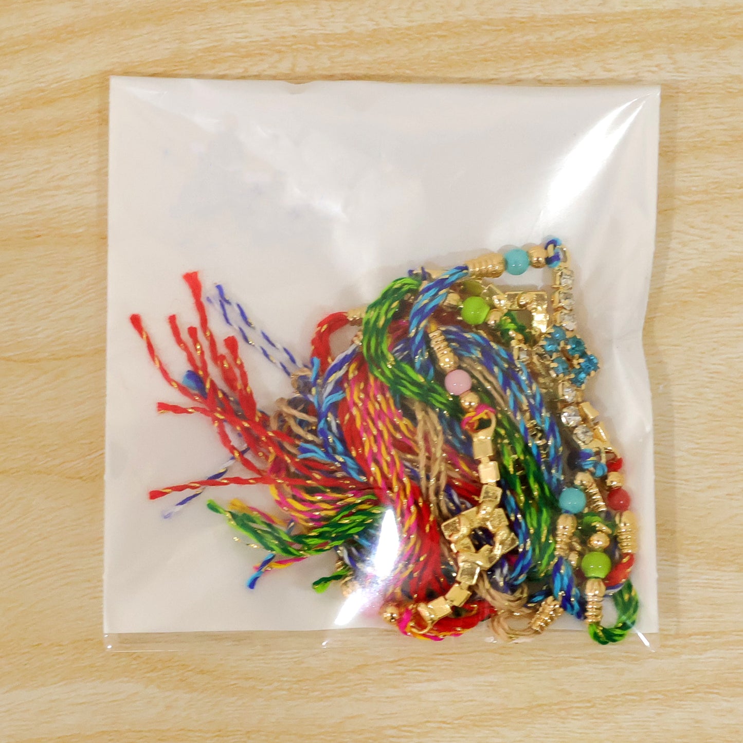 Open Diamond Frame Rakhi with AD Stonework for Brother (Pack of 6)