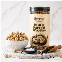 Oracle Black Pepper Makhana, Roasted Crunchy Kali Mirch Healthy Fox Nuts Snack 75g
