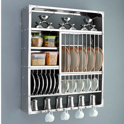 Wall-Mounted Stainless Steel Kitchen Dish Rack | 35×45 inch Heavy-Duty Storage Organizer
