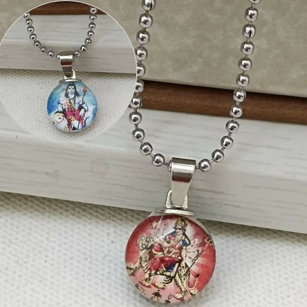 Shiv And Devi Durga Shakti Maa Chain Pendant