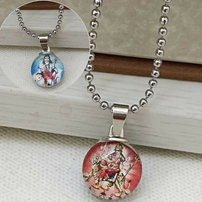 Shiv And Devi Durga Shakti Maa Chain Pendant