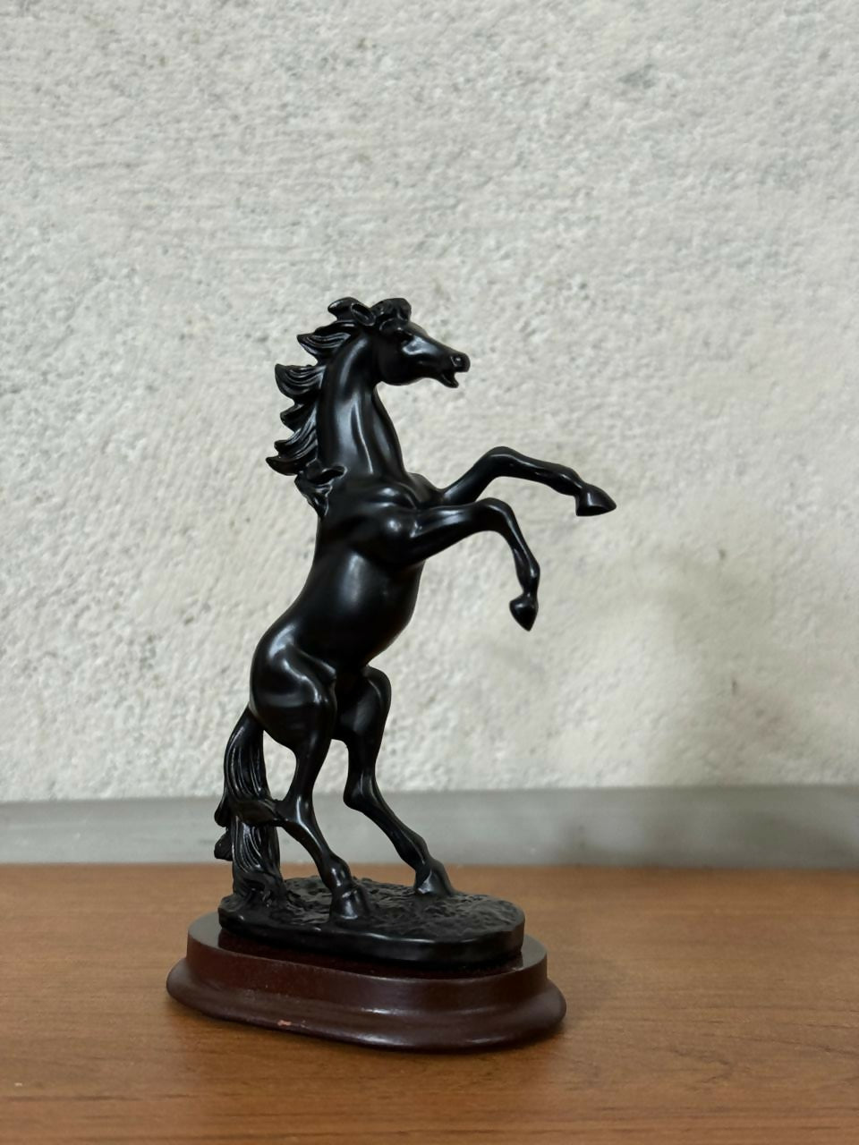 Black Horse poly-resin Showpiece for Home Decor | Lucky Horse Statue | Office Table Decor